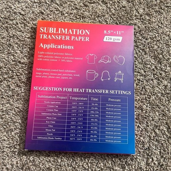 Sublimation Paper 8.5x11 Inch, 120 Sheets - Picture 2 of 4